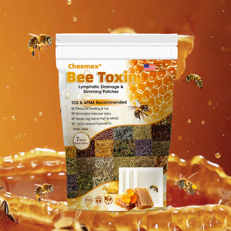 Cheemex® Natural Bee Toxin Foot Patches — Slim, Soothe & Feel Amazing (Free Oil Included!)