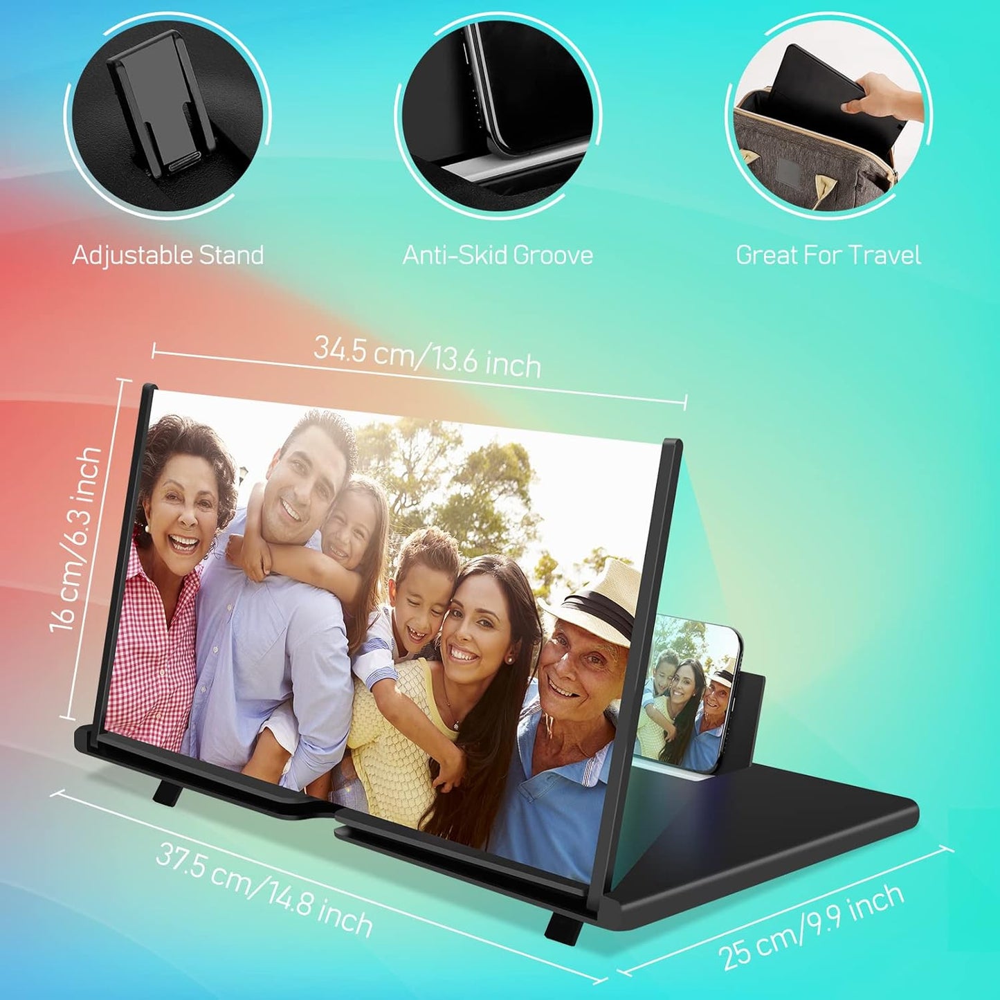 Ultra-HD Phone Screen Magnifier — Eye-Friendly, Full-Screen, and Perfect for Movie Nights!